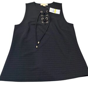 NWT! Michael Kors Women's Black Sleeveless Top Size Medium